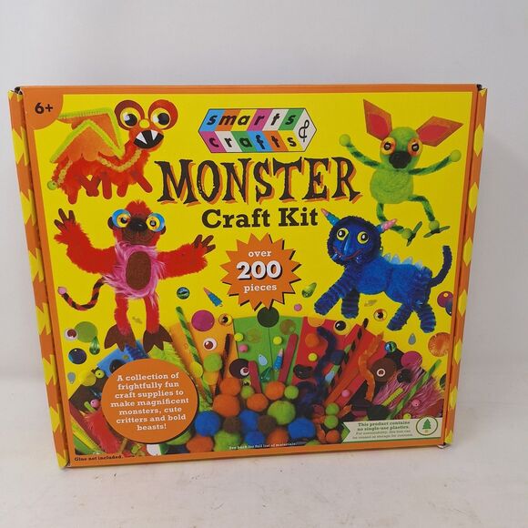 Smarts & Crafts Other - Smarts & Crafts Monster Craft Kit Pipe Cleaners Pom Pom 200 Piece 6 Years And Up